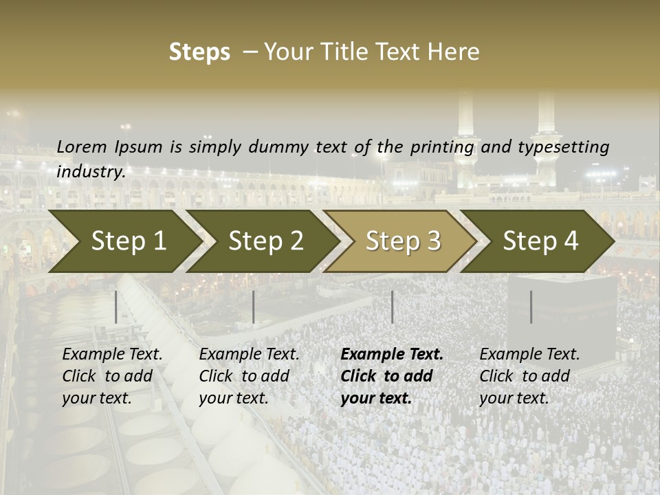 Mosque Circumambulate Background PowerPoint Template
