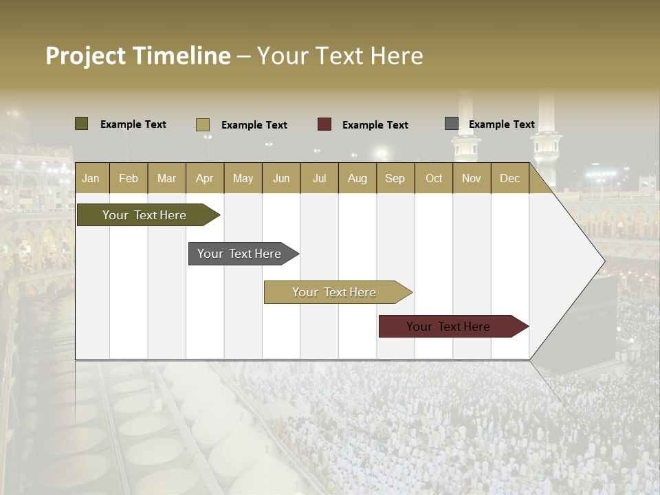 Mosque Circumambulate Background PowerPoint Template