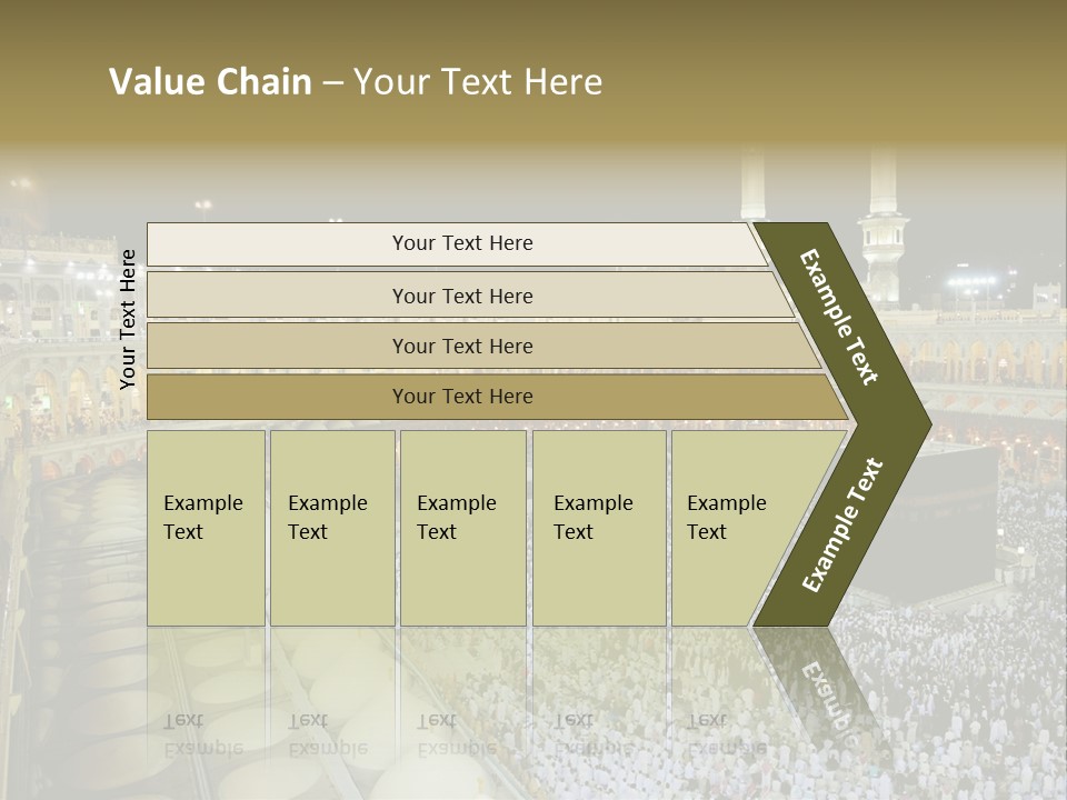 Mosque Circumambulate Background PowerPoint Template