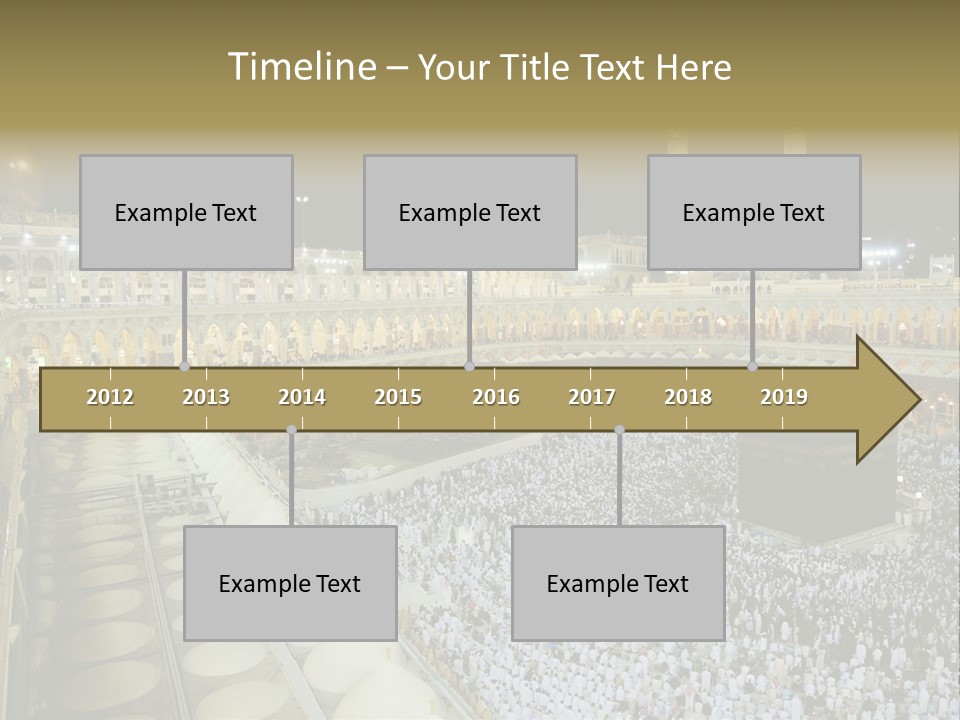Mosque Circumambulate Background PowerPoint Template