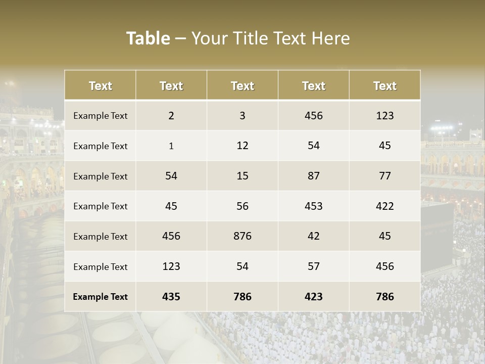 Mosque Circumambulate Background PowerPoint Template