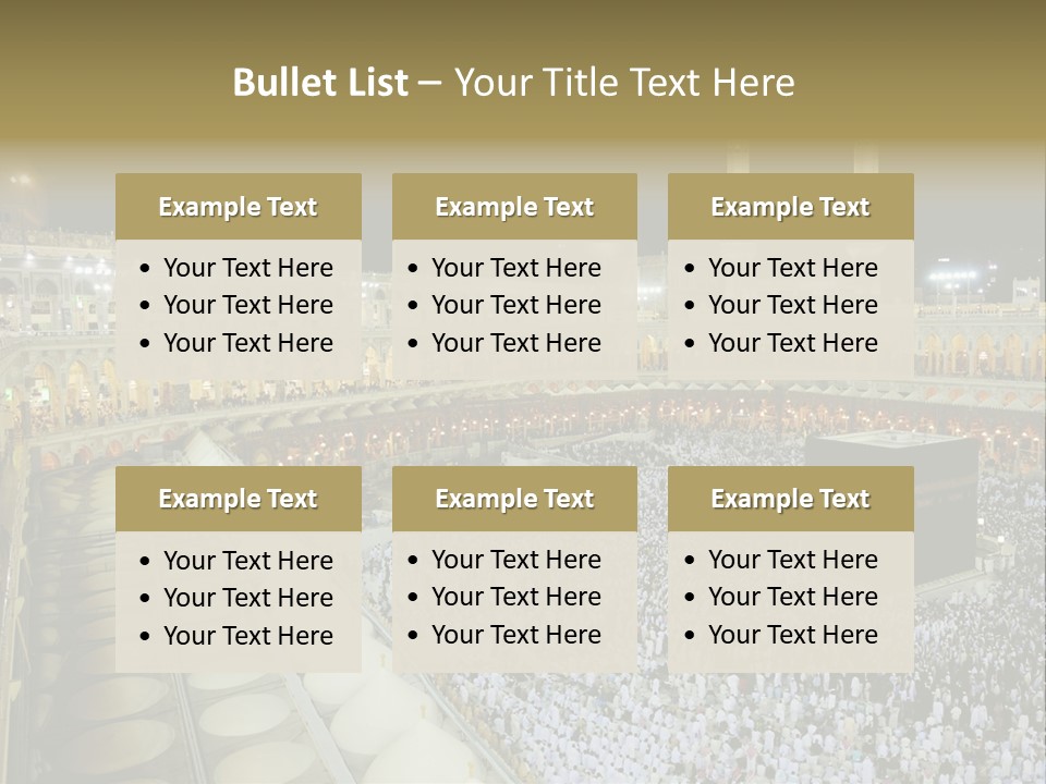 Mosque Circumambulate Background PowerPoint Template