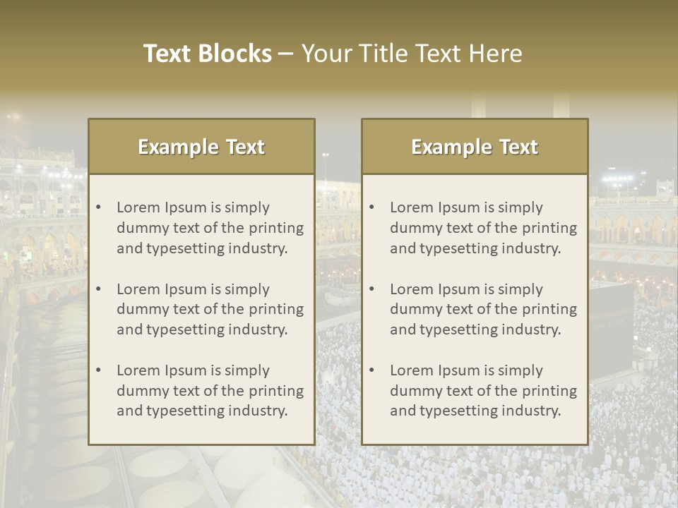 Mosque Circumambulate Background PowerPoint Template
