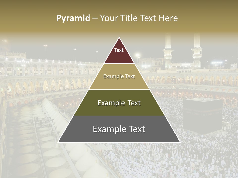 Mosque Circumambulate Background PowerPoint Template