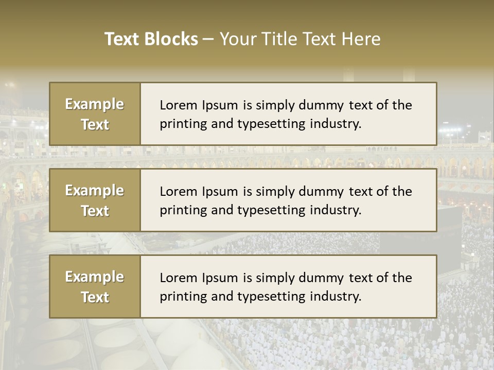 Mosque Circumambulate Background PowerPoint Template