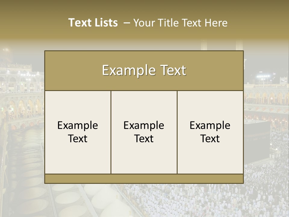 Mosque Circumambulate Background PowerPoint Template