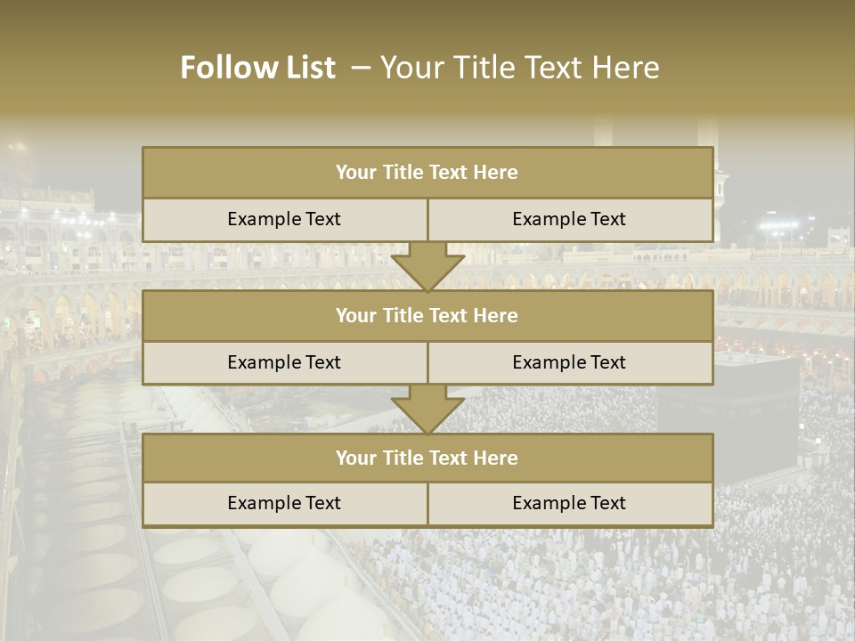 Mosque Circumambulate Background PowerPoint Template
