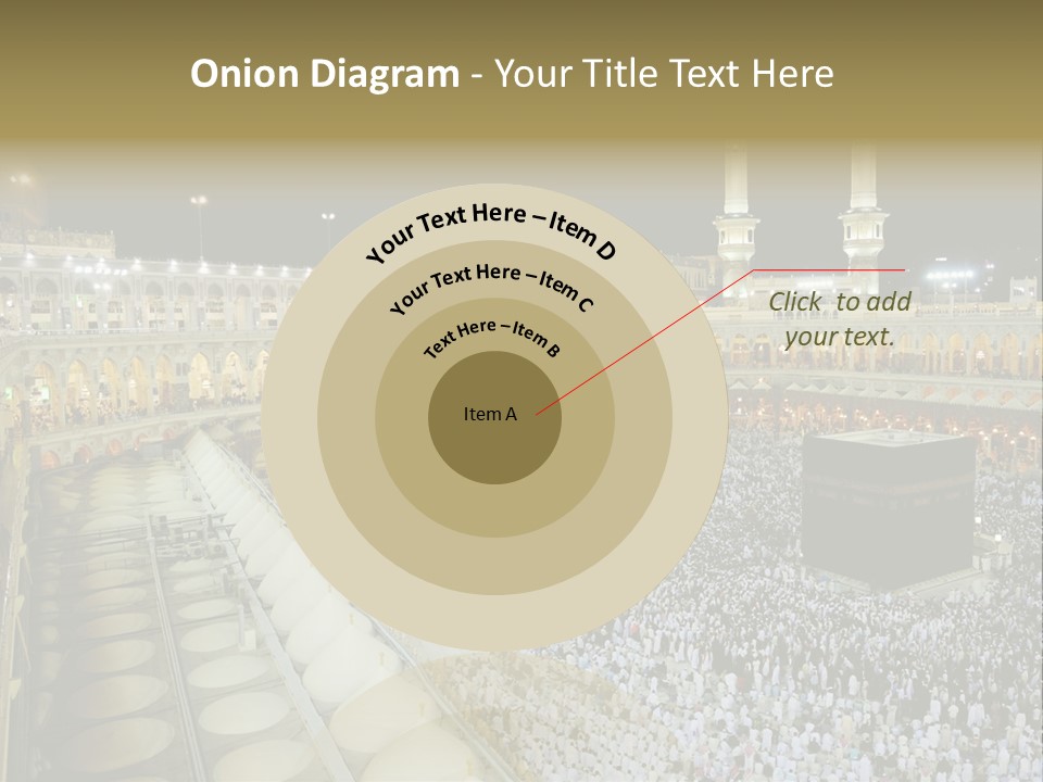 Mosque Circumambulate Background PowerPoint Template