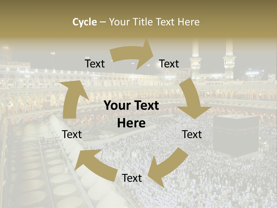 Mosque Circumambulate Background PowerPoint Template