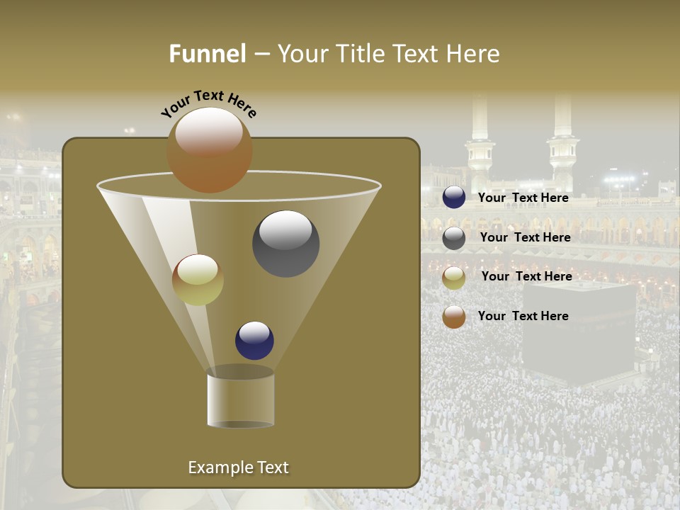 Mosque Circumambulate Background PowerPoint Template