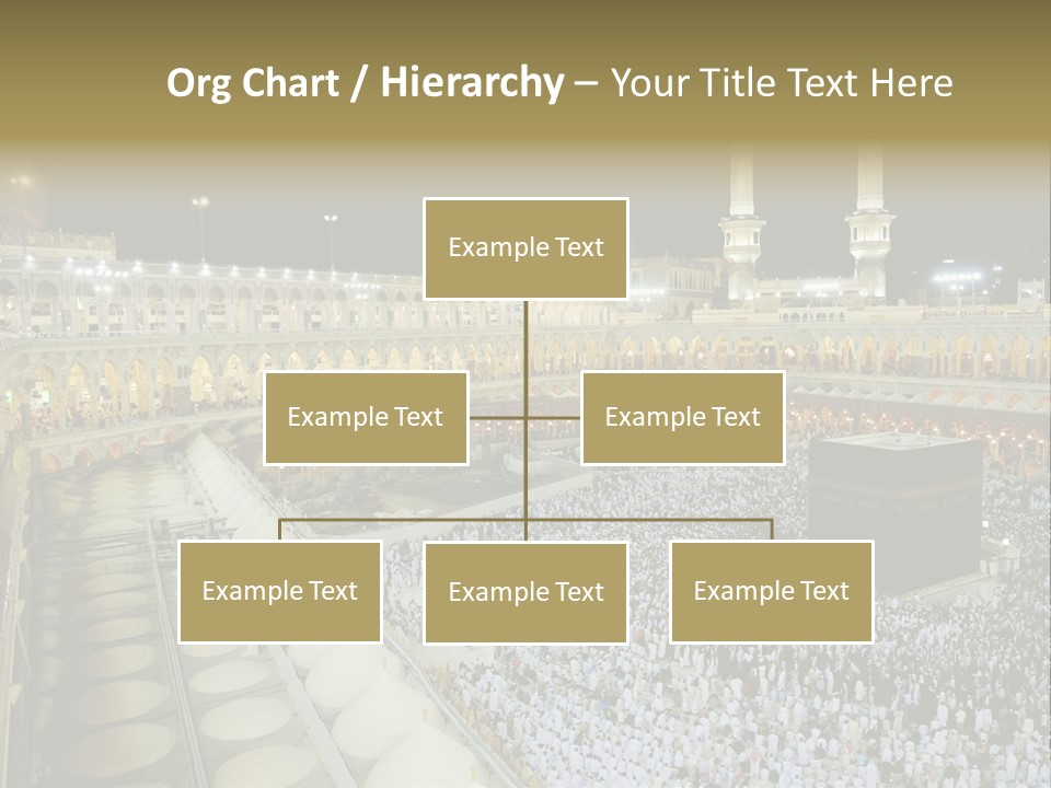 Mosque Circumambulate Background PowerPoint Template