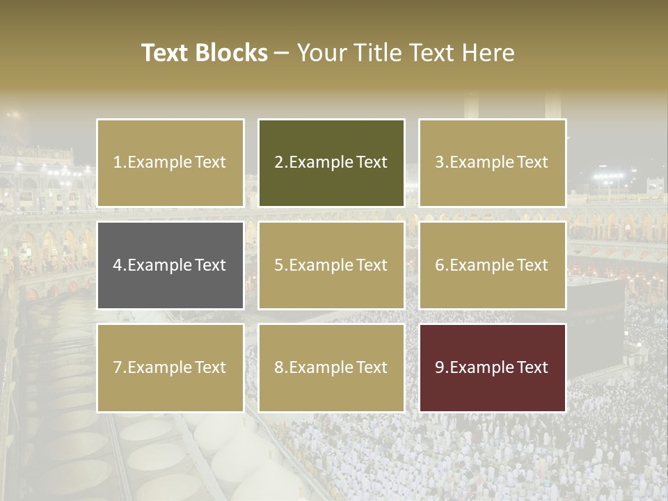 Mosque Circumambulate Background PowerPoint Template