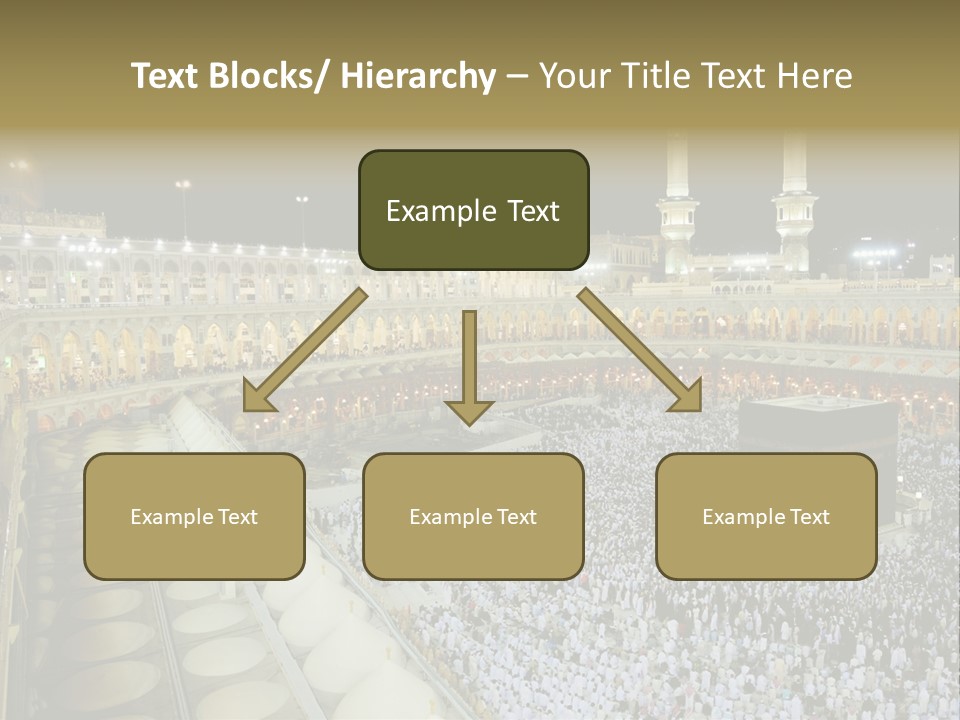 Mosque Circumambulate Background PowerPoint Template