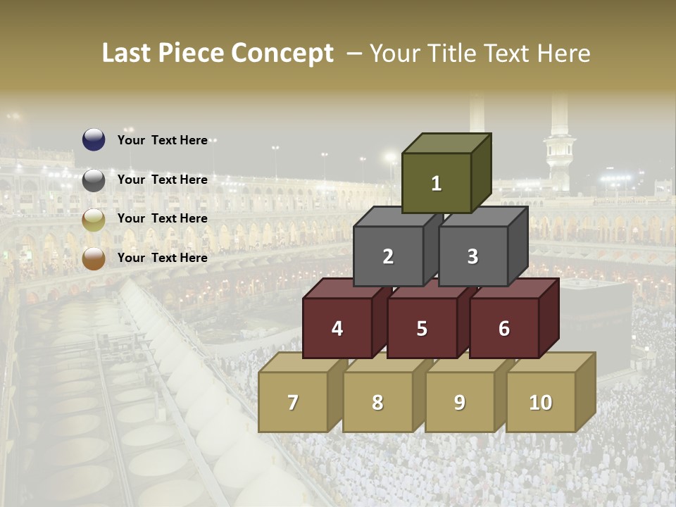 Mosque Circumambulate Background PowerPoint Template