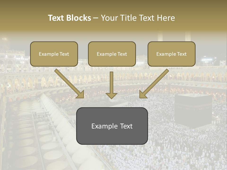Mosque Circumambulate Background PowerPoint Template