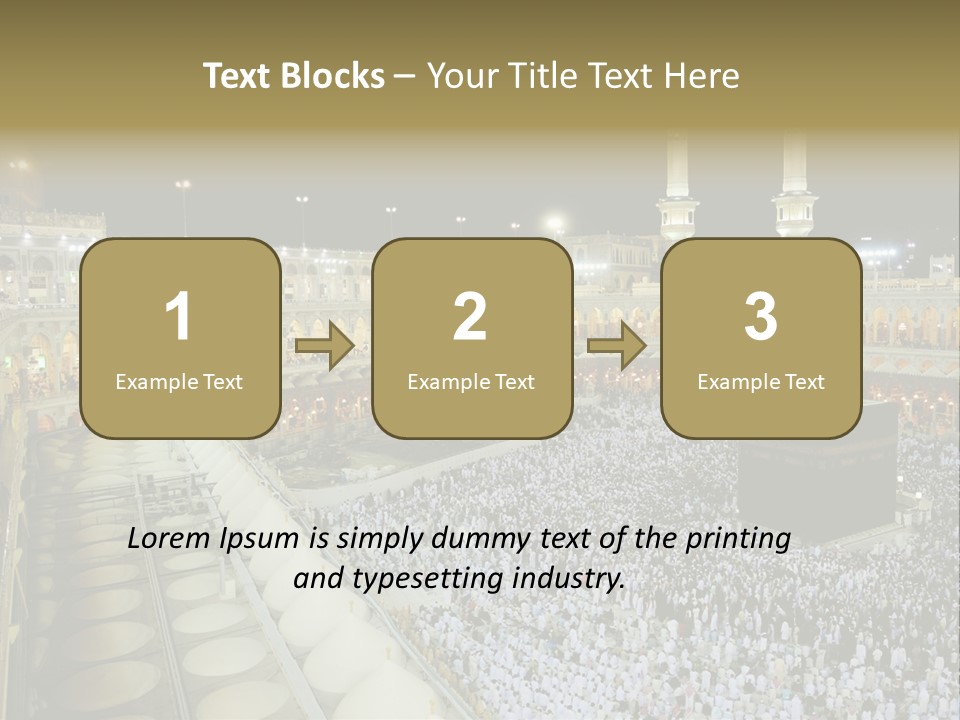 Mosque Circumambulate Background PowerPoint Template