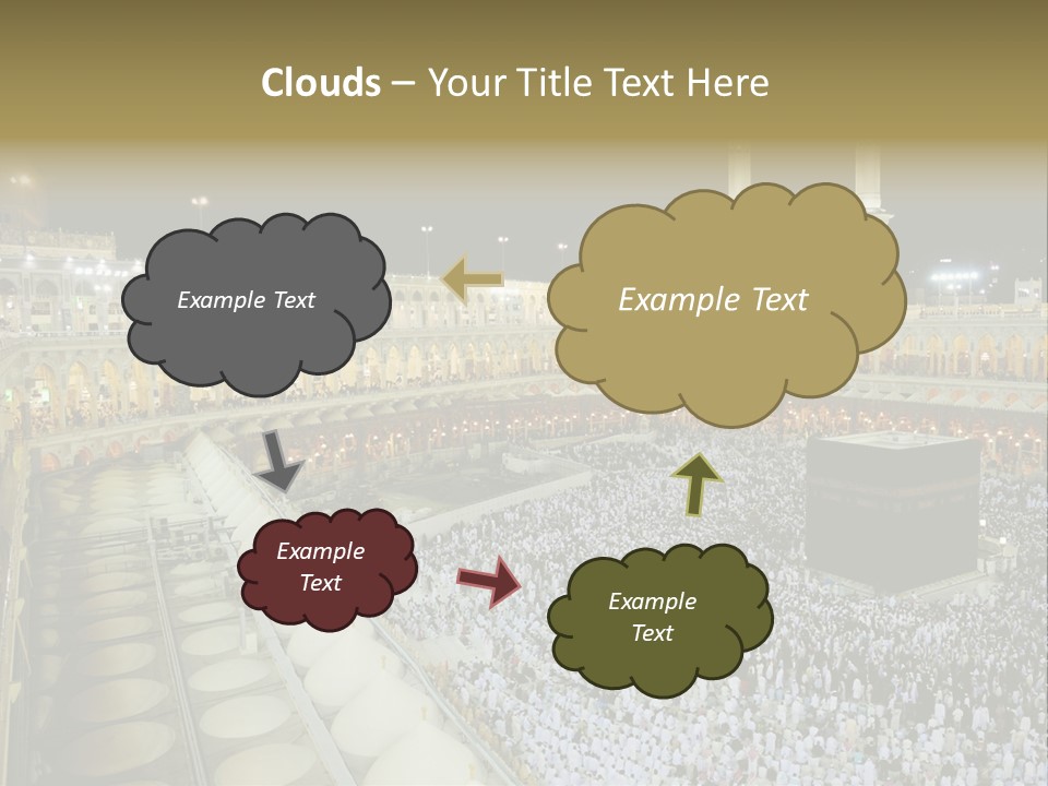 Mosque Circumambulate Background PowerPoint Template
