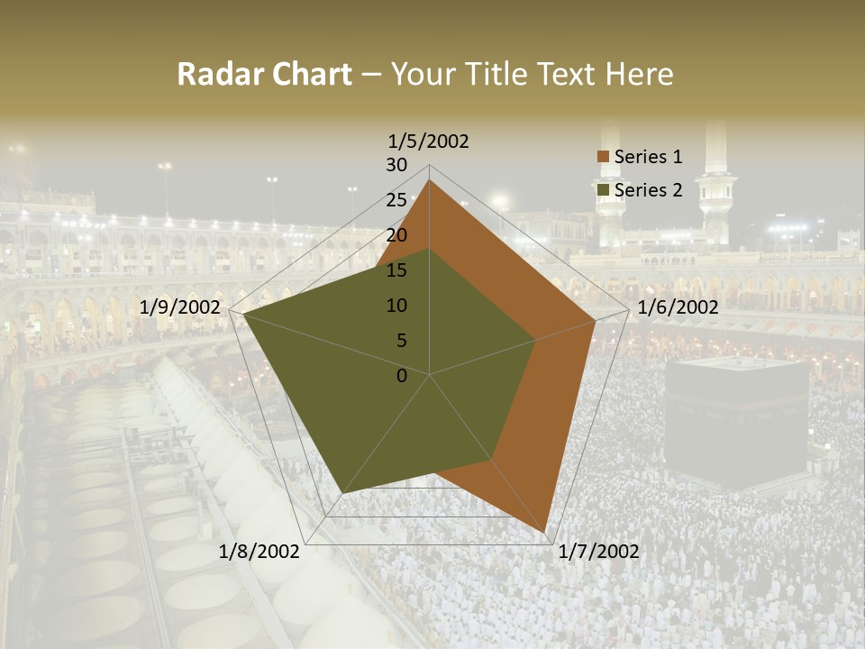 Mosque Circumambulate Background PowerPoint Template