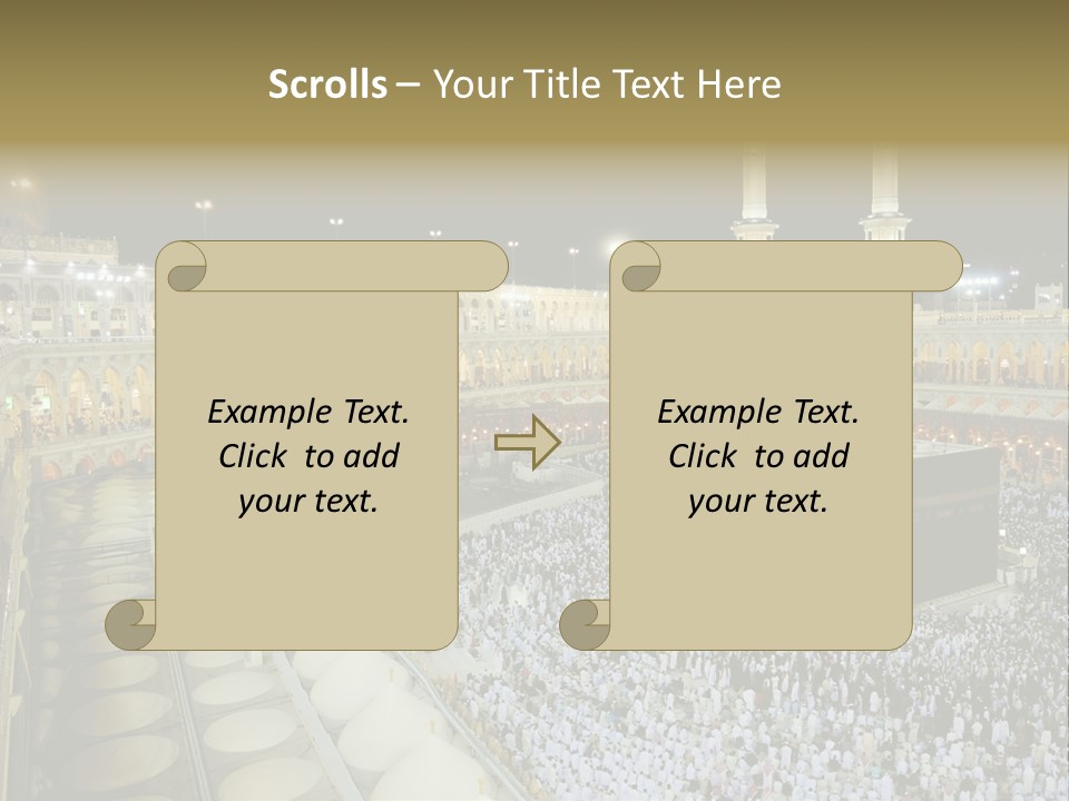 Mosque Circumambulate Background PowerPoint Template