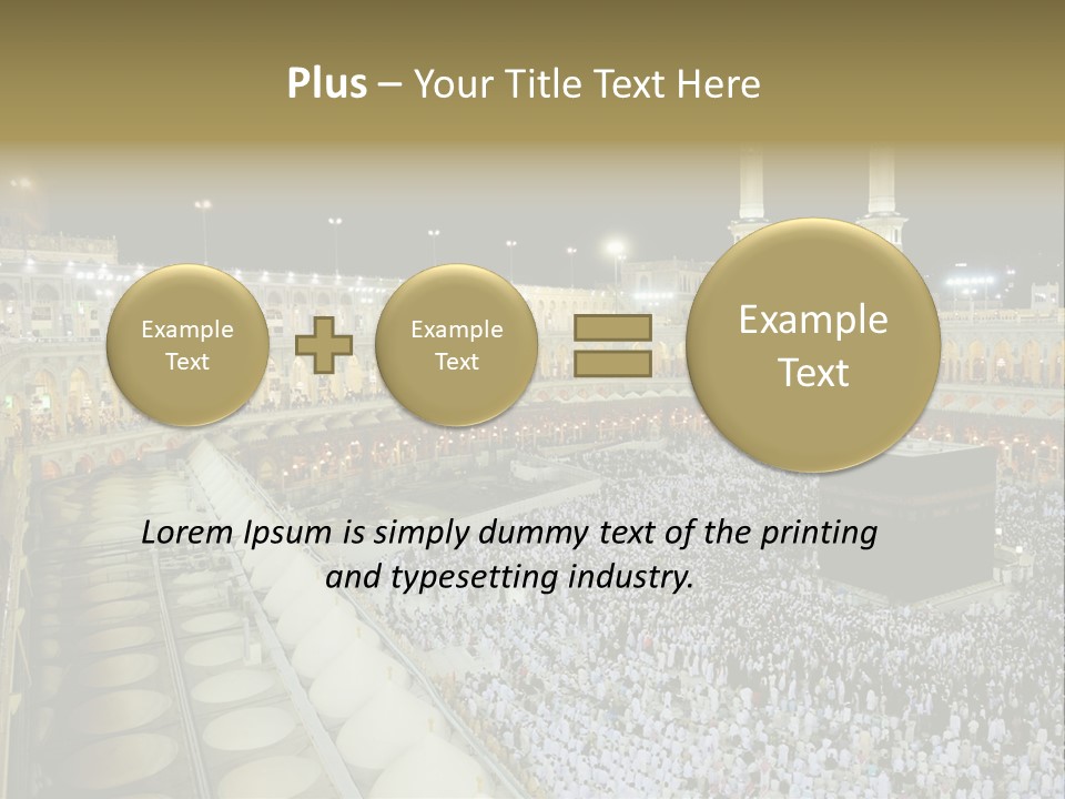 Mosque Circumambulate Background PowerPoint Template
