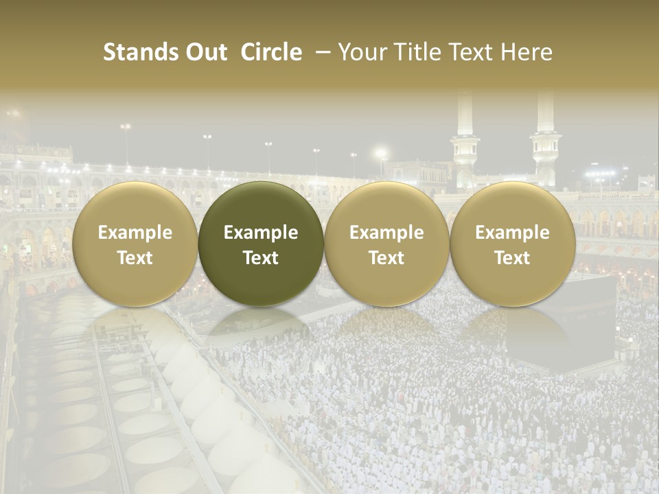 Mosque Circumambulate Background PowerPoint Template