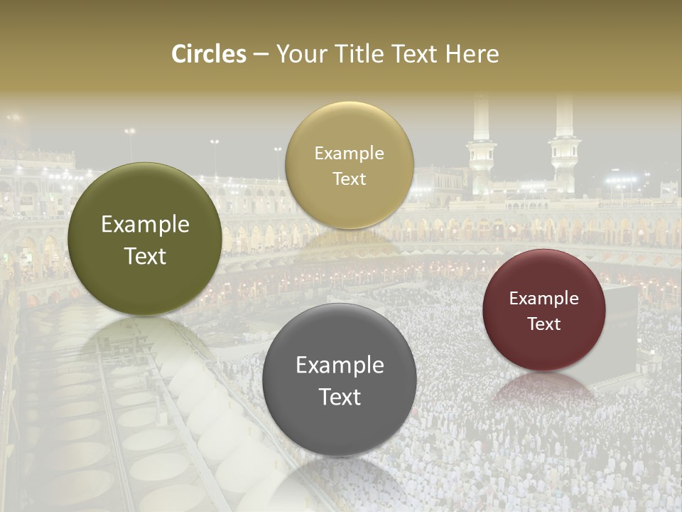Mosque Circumambulate Background PowerPoint Template
