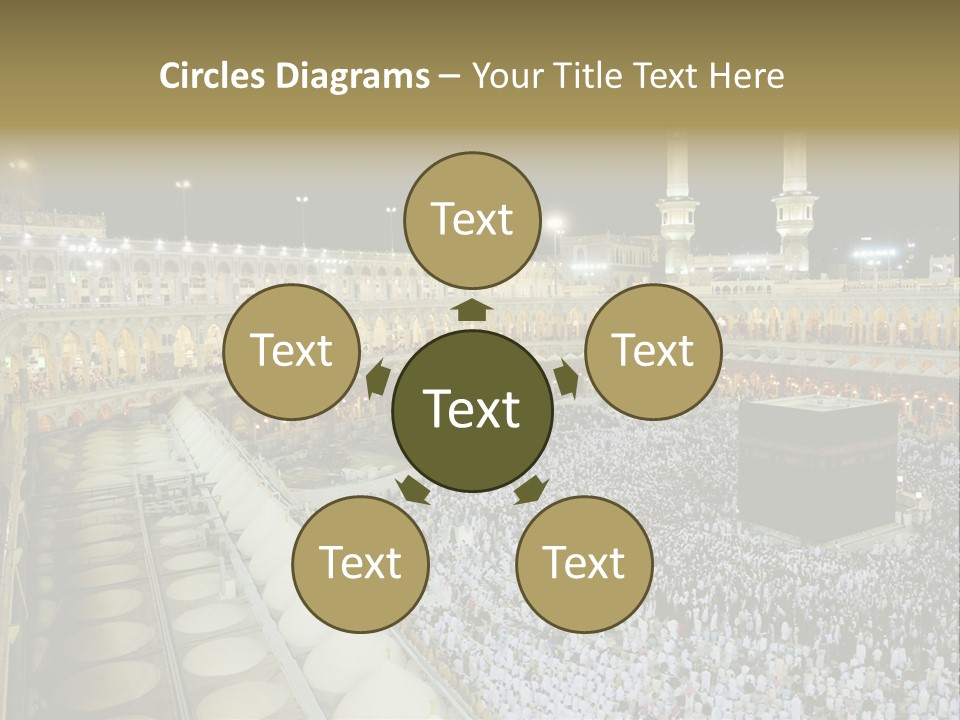 Mosque Circumambulate Background PowerPoint Template