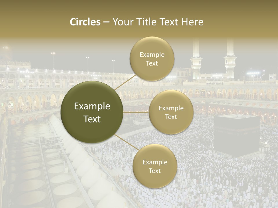 Mosque Circumambulate Background PowerPoint Template