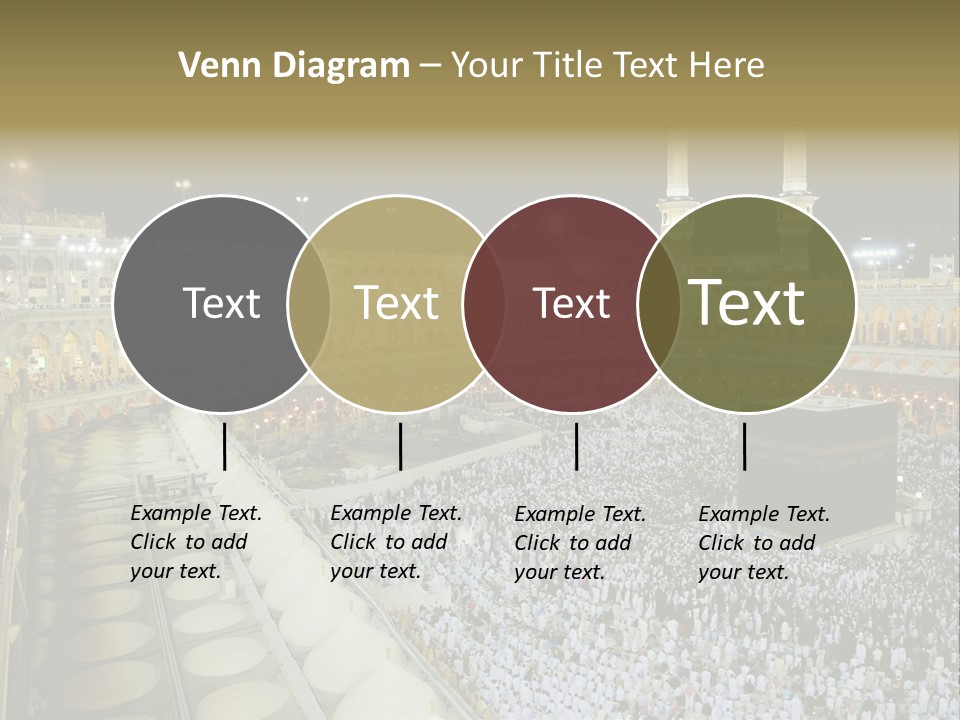Mosque Circumambulate Background PowerPoint Template