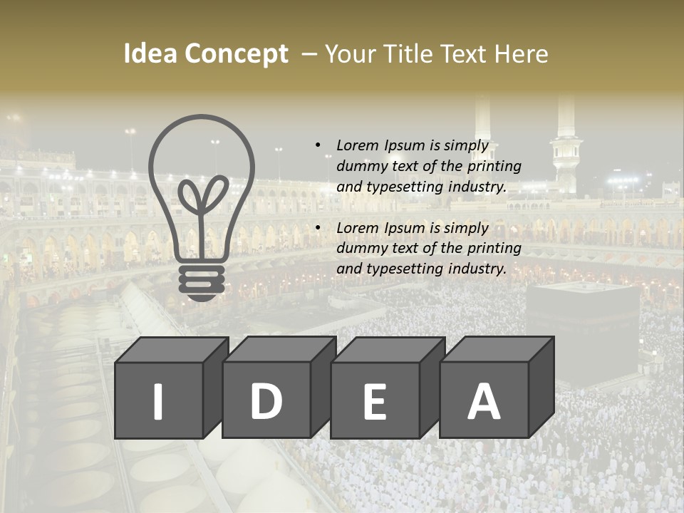 Mosque Circumambulate Background PowerPoint Template