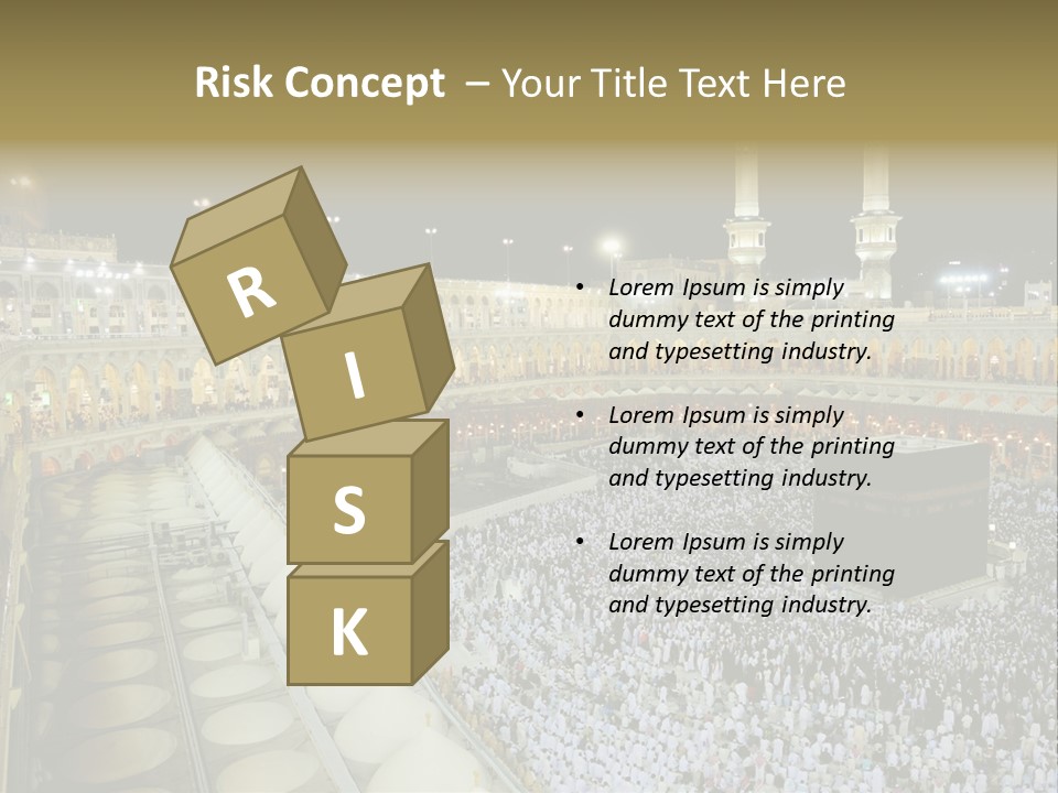 Mosque Circumambulate Background PowerPoint Template