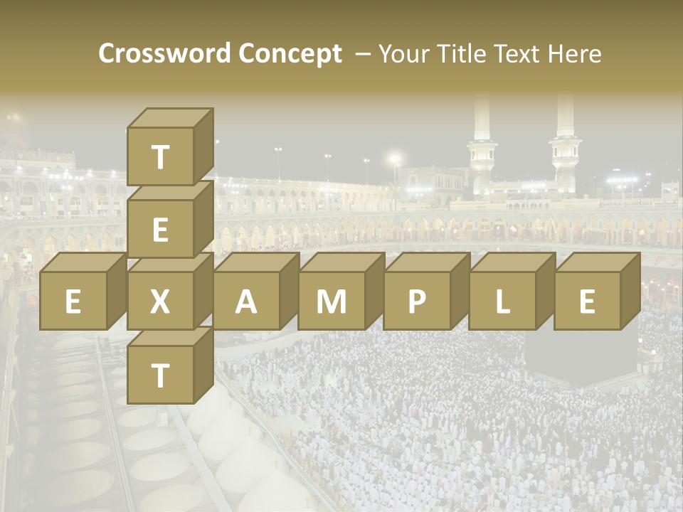 Mosque Circumambulate Background PowerPoint Template