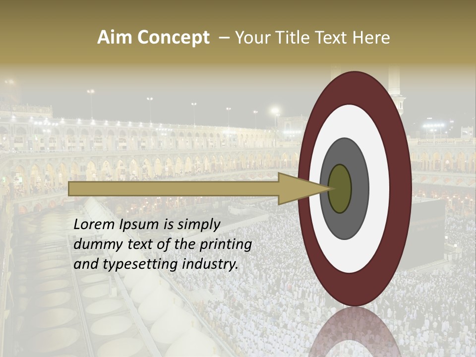 Mosque Circumambulate Background PowerPoint Template