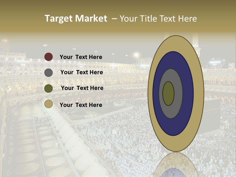 Mosque Circumambulate Background PowerPoint Template