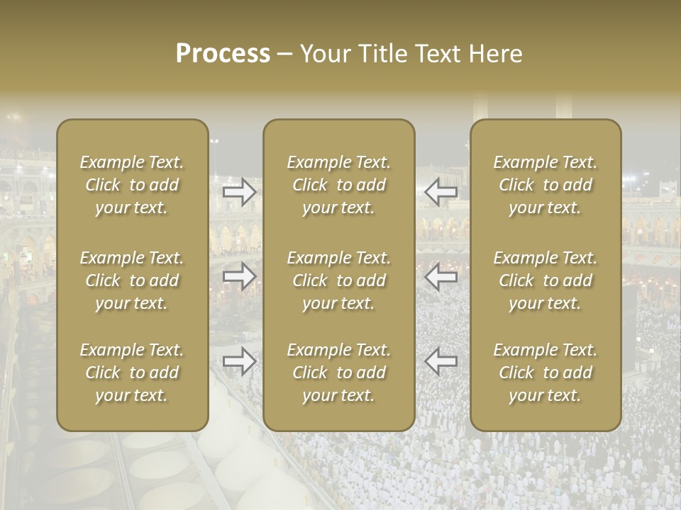 Mosque Circumambulate Background PowerPoint Template