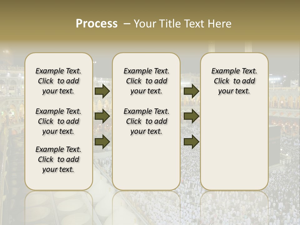 Mosque Circumambulate Background PowerPoint Template