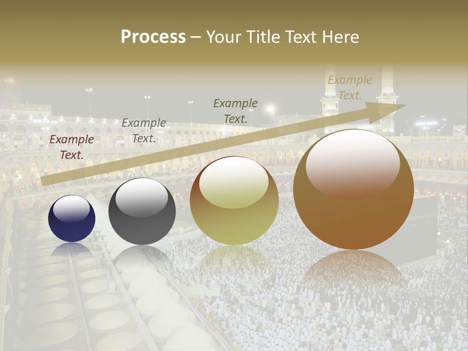 Mosque Circumambulate Background PowerPoint Template