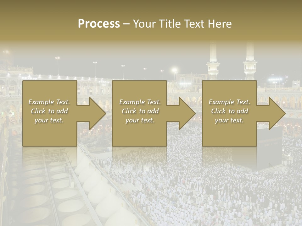 Mosque Circumambulate Background PowerPoint Template