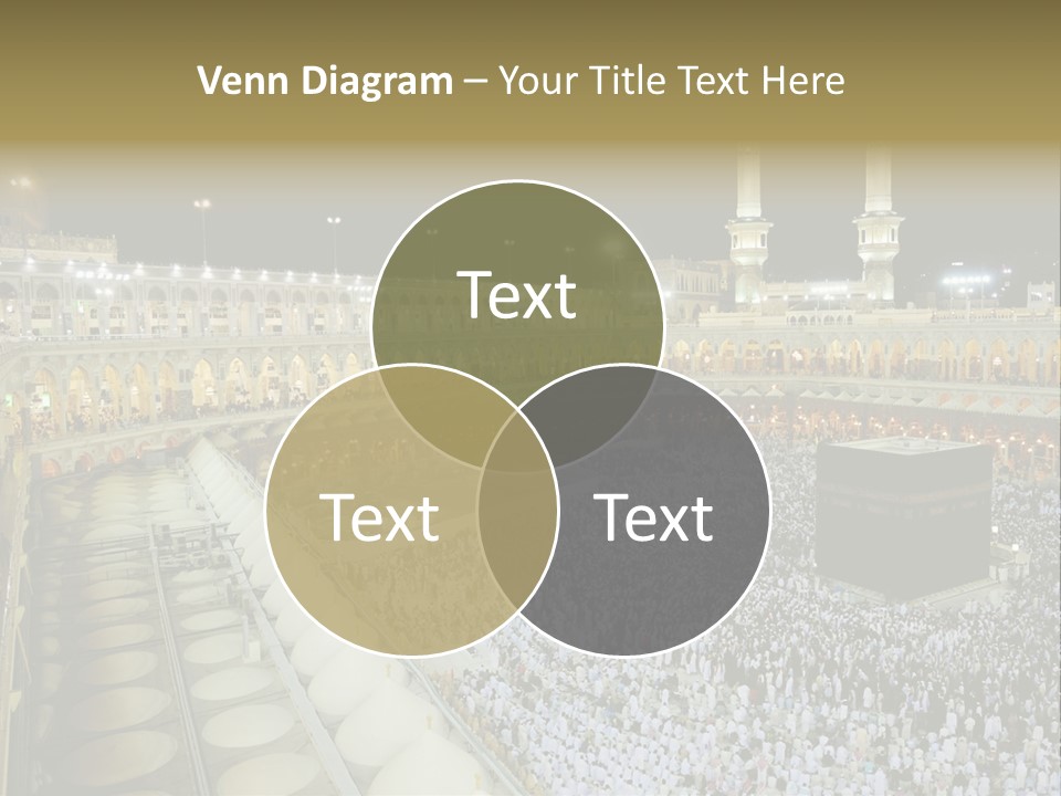 Mosque Circumambulate Background PowerPoint Template