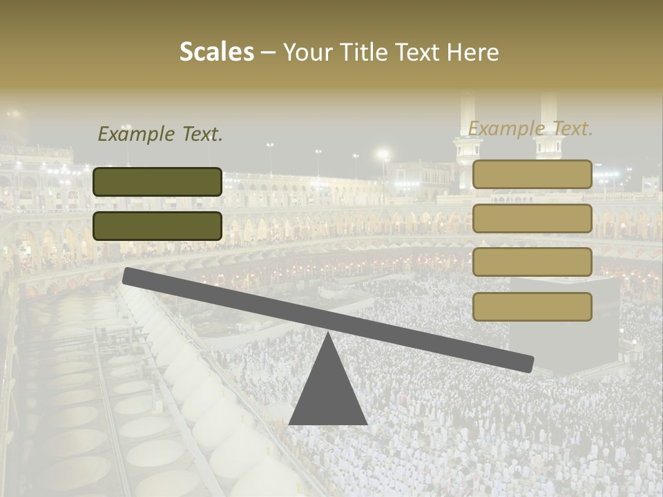 Mosque Circumambulate Background PowerPoint Template
