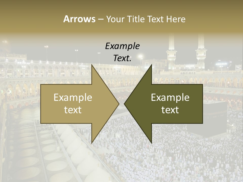 Mosque Circumambulate Background PowerPoint Template