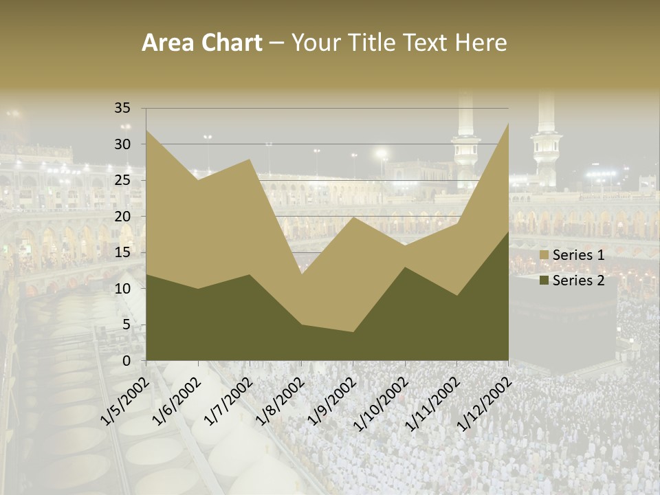 Mosque Circumambulate Background PowerPoint Template