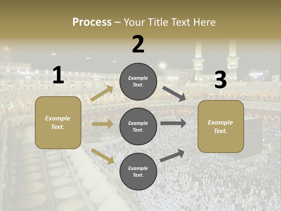 Mosque Circumambulate Background PowerPoint Template