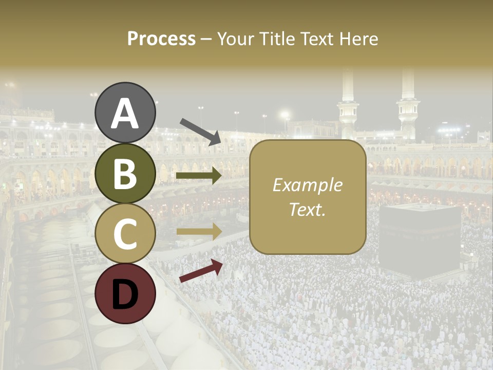 Mosque Circumambulate Background PowerPoint Template