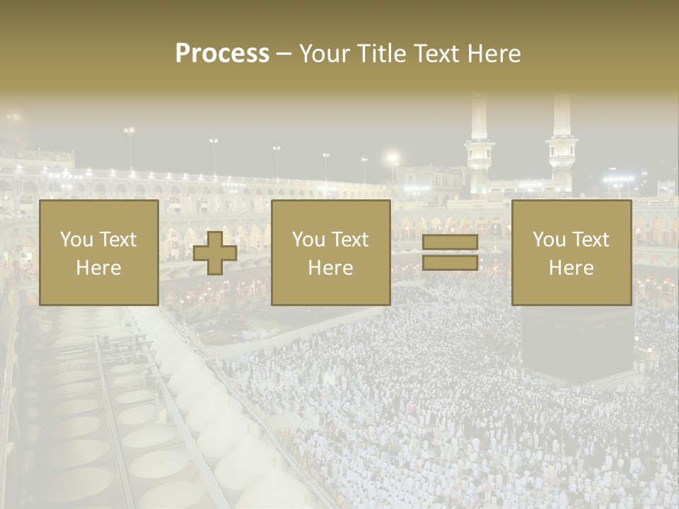 Mosque Circumambulate Background PowerPoint Template