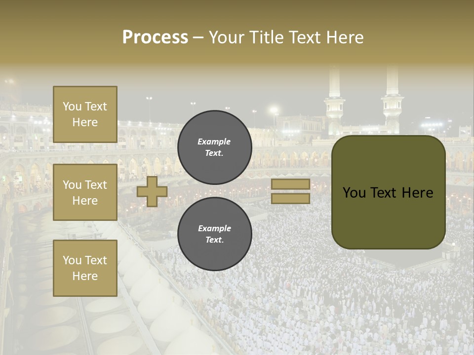 Mosque Circumambulate Background PowerPoint Template