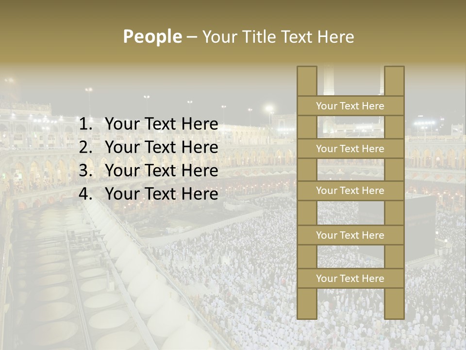 Mosque Circumambulate Background PowerPoint Template