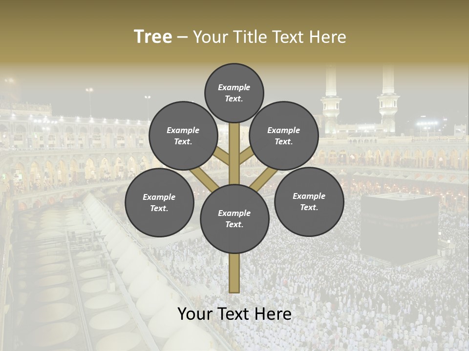 Mosque Circumambulate Background PowerPoint Template
