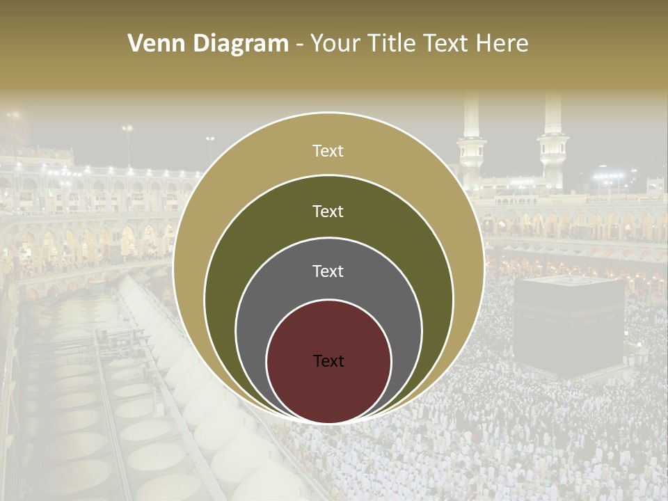 Mosque Circumambulate Background PowerPoint Template