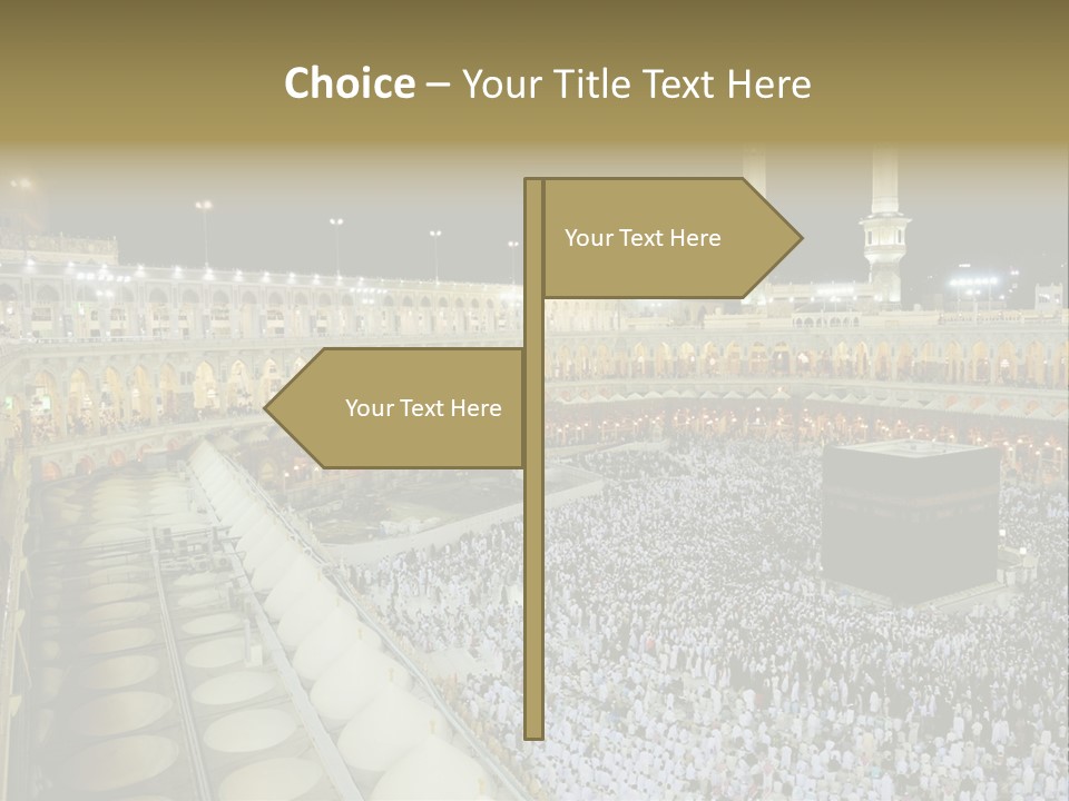 Mosque Circumambulate Background PowerPoint Template